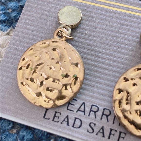 Round Orange Clip Earrings - Picture 6 of 9